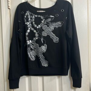 Women’s bling crosses sweater